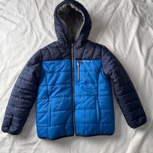 EDDIE BAUER Kids Boys Reversible Hooded Puffer Jacket